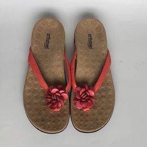 - Orthaheel Peach/Pink FLEURII style Sandal Size us9